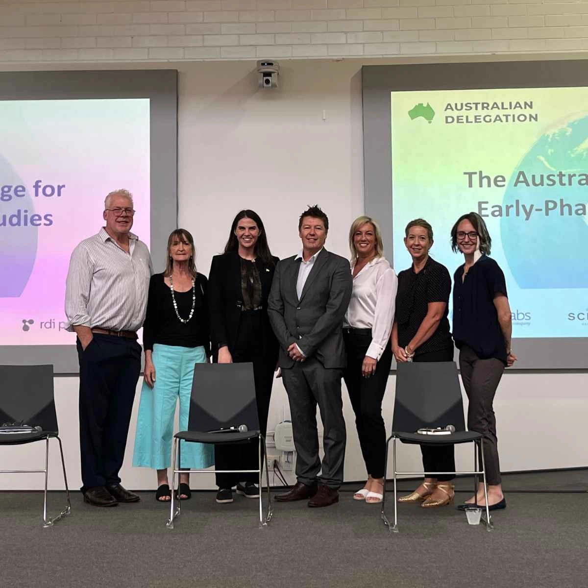 Group presenting slides on the Australian advantage